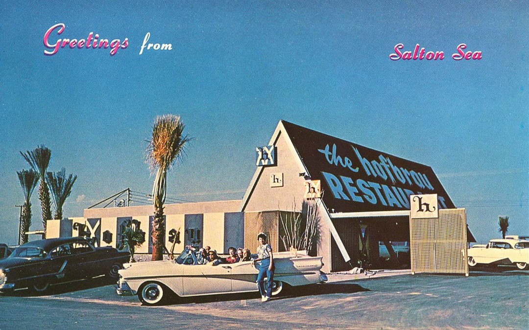 Postales de Salton Sea de los años sesenta.